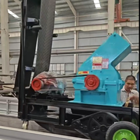 Concasseur à marteaux portable PC200x300 pour pierre calcaire et briques, mini-machine de concassage fin, alimenté par moteur électrique 5,5 kW