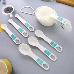 Kitchen Baking <b>Measuring</b> Set Multi Purpose 12 Pieces White Nesting Plastic <b>Measuring</b> <b>Spoon</b> and <b>Measuring</b> Cup Sets - Product Image 4