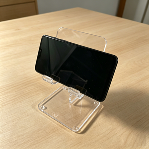 Wholesale Premium Foldable Custom Logo Clear Acrylic Phone Display <b>Stand</b> Portable Rack For <b>Desktop</b> Home Office Display - Product Image 2