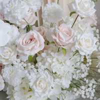 Décoration de mariage de style européen Zike, arrangement floral au sol en gypsophile rose clair, accessoires de photographie pour événements et cérémonies