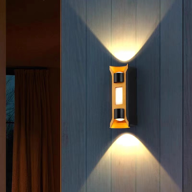 LED Wall Light Garden Waterproof Hexagon  Aluminum Wall Lamp Fancy Lights Exterior 2W 3W 5W 6W 7W 8W