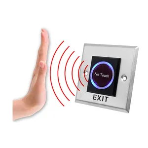 Металлическая биометрическая система контроля доступа к двери без сенсорной кнопки выхода, инфракрасный сенсорный переключатель