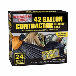 Sacchetti della spazzatura per appaltatori pesanti 33x48 ''42 galloni 3MIL spessi grandi <span class=keywords><strong>sacchi</strong></span> della spazzatura <span class=keywords><strong>industriali</strong></span> neri su rotolo - Product Image 1
