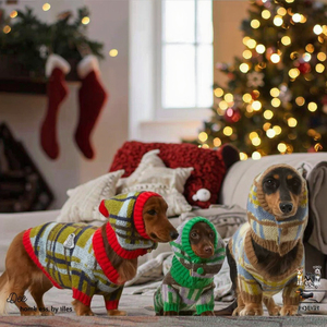 2025 nuevo cómodo de lujo de lana merino invierno cálido Vintage nórdico perro suéter estilo navideño para Dachshund - Product Image 2