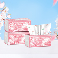 Boîte de mouchoirs en papier doux rose pour la maison, le bureau et l'hôtel