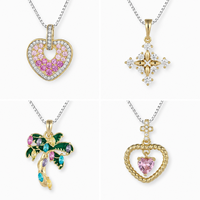 Collier Pendentif Tendance QX OEM en Argent Sterling 925 et Zircon, Plaqué Or Rose/Or, Fabricant de Bijoux Fins pour Mariage et Cérémonie