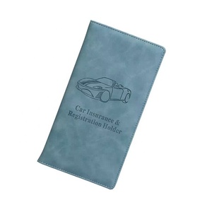 Portefeuille de documents de <span class=keywords><strong>voiture</strong></span> en cuir PU personnalisé, porte-<span class=keywords><strong>carte</strong></span> d'immatriculation, organisateur de documents automobiles - Product Image 2