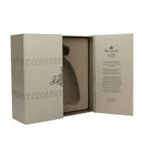 Boîte cadeau rigide à double porte magnétique élégante et personnalisée avec gaufrage et texture premium pour parfum ou whisky