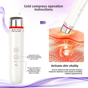 Appareil de beauté XBH pour la maison, masseur oculaire vibrant, baguette chauffante et rafraîchissante pour les yeux secs, pour réduire les poches et les cernes - Product Image 4