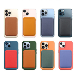 Accessoire magnétique personnalisé pour téléphone portable avec clip pour carte d'identité en cuir PU, compatible avec les portefeuilles magnétiques des iPhone 16, 15, 14 Pro Max - Product Image 5