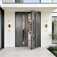 Portes de sécurité turques modernes à double battant pour l'extérieur de la maison, design simple, porte d'entrée sécurisée, provenant d'une usine chinoise