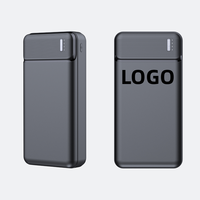 Batterie externe portable ultra-mince 10000 mAh 10W format carte avec logo personnalisé, chargement rapide Micro USB, indicateur LED, pour entreprises