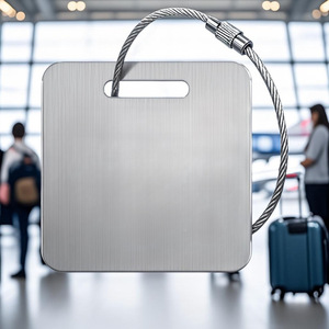 Custom Luxury Metal Luggage Tag Anti-Loss Boarding Pass Accessory <b>Airport</b> Luggage Tag Custom Pattern Decorative Pendant - Product Image 5