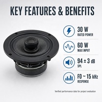 Haut-parleur coaxial étanche pour moto 5.25 pouces, 30W/60W, 4 ohms, personnalisation de marque B2B, usine OEM ODM ERISSON/SEAO