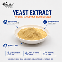 Poudre d'extrait de levure à haute solubilité, ingrédient umami naturel largement utilisé dans la transformation de la viande et des sauces