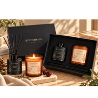 Coffret cadeau diffuseur de parfum et bougie parfumée de luxe, ensembles de diffuseurs à bâtonnets, boîte d'aromathérapie en verre personnalisée pour la décoration intérieure