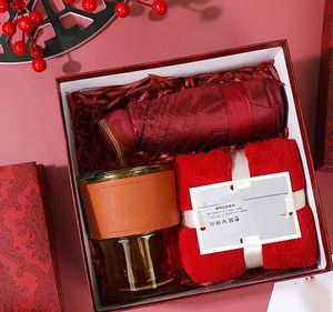 Burgundy Valentine's Day <b>Gift</b> Set Business Employee Benefits <b>Gift</b> <b>Box</b> Wholesale Wedding Souvenir <b>Gifts</b> for Guests Bridesmaids - Product Image 5