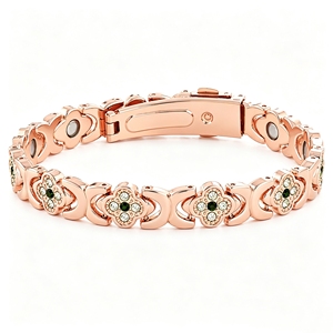 Pulsera de Eslabones con Trébol de Cuatro Hojas Multicolor para Hombre y Mujer, Chapada en Oro, con Circonita, Aleación de Zinc, Joyería de Moda, Regalo - Product Image 4