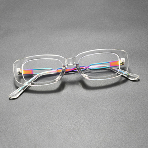 <span class=keywords><strong>Gafas</strong></span> Ópticas Rectangulares Vintage para Hombre, <span class=keywords><strong>Gafas</strong></span> con Filtro <span class=keywords><strong>de</strong></span> Luz Azul para Mujer, Diseño Moderno con Patillas Decorativas Impresas a Color, 2026 - Product Image 6