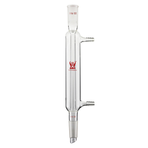 Condensador Liebig de Vidrio Borosilicato para Destilación Química con Conexión de Manguera, Unión Rectificada Estándar 24/40, Material de Vidrio para Laboratorio - Product Image 1