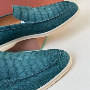 Mocassins en cuir de crocodile 100% véritable, chaussures décontractées à enfiler pour homme, mocassins en cuir de crocodile pour homme - Product Image 2