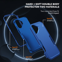 Housse hybride pour iPhone 16 14 Plus 15 13 12Pro Max Antichoc Robuste Protection Armure Heavy Duty 3 couches Housse Durable