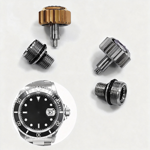 Corona de reloj de 7 mm de acero inoxidable compatible con relojes GMT SUB <span class=keywords><strong>116610</strong></span> 116710 114060 124060 126610. Accesorios para Cajas de Reloj, Repuestos de Posventa - Product Image 1