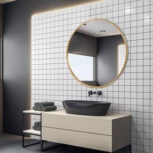 Wholesales Round Mirror Customized Durable True Images Wall Mirror Decoration <b>Frame</b> Round Mirror Be Used in Home Decor Bedroom - Product Image 5