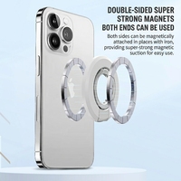 Support magnétique pour téléphone à double anneau avec fonction de rotation à angle réglable, support de bureau