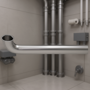 Sifón Curvo Canotto D. 25 X 250 Mm de Acero Inoxidable para Uso en Plomería - Product Image 2