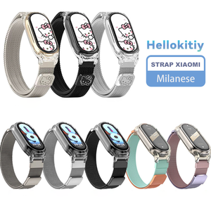 Correa de Reloj de Malla Metálica Transpirable de 37 Colores de la <span class=keywords><strong>Serie</strong></span> 70101 Totalmente Nueva para Miband7, Correa Negra de Lujo de 20 mm - Product Image 1