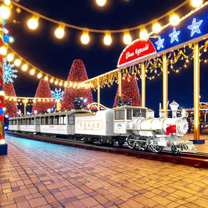 Tren eléctrico de pista para parques de atracciones al aire libre y áreas escénicas de juegos hechos de metal duradero y fibra de vidrio - Product Image 3