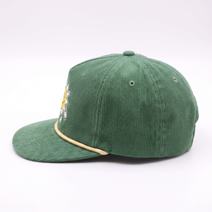 Gorra de Pana Personalizada OEM de 5 Paneles con Logotipo Bordado, Gorra Snapback sin Estructura con Cierre de Cuerda - Product Image 4