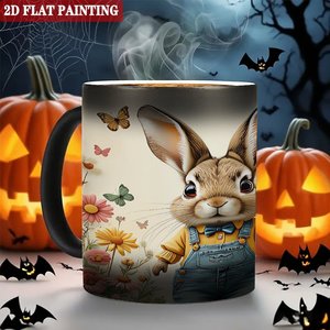 Taza de Cerámica Sublimada con Paisaje Urbano Personalizado, Negra Esmerilada de 11 oz, Taza Mágica que Cambia de Color con el Calor - Product Image 6