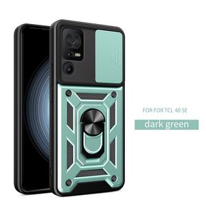 Funda de teléfono protectora de PC dura a prueba de golpes con anillo de Metal soporte de pata de cabra funda trasera para TCL 40 <span class=keywords><strong>SE</strong></span> G54 G84 - Product Image 5