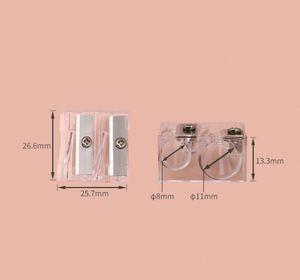 Sacapuntas Doble de Plástico Transparente a Precio Económico con Orificios Grandes y Pequeños para Estudiantes y Oficina - Product Image 1