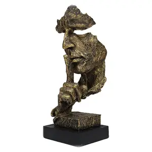 Custom unique design modern abstract thinker statue art figurine resin sculptures crafts diy ornament