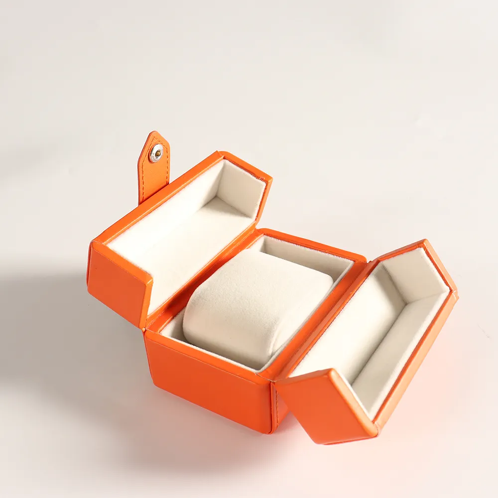 Yeni varış çift açık PU deri tek akıllı saat saklama kutusu mekanik kuvars saatler ambalaj hediye kutusu yastık ekle