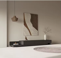 Petit appartement moderne de luxe meuble TV en bois massif ensemble de table basse conception de peinture piano simple table centrale lumineuse pour la vie
