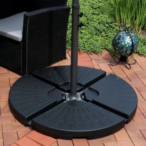 Meubles <span class=keywords><strong>de</strong></span> patio extérieur Résine Marbre <span class=keywords><strong>Fonte</strong></span> Plastique Rond Rempli d'eau Plage Jardin <span class=keywords><strong>Parasol</strong></span> Base avec poignées - Product Image 2