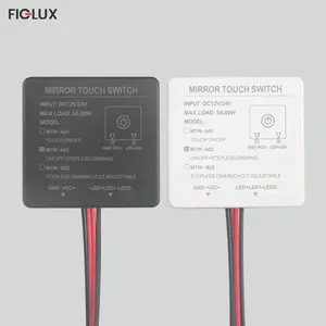 FICLUX OEM 12V 24V 5A Single Key Smart led light bathroom mirror touch sensor switch for mirror