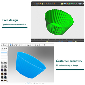 Silicone tái sử dụng Baking cup không dính cấp thực phẩm Silicone khuôn DIY cupcake lót Muffin cup khuôn - Product Image 6