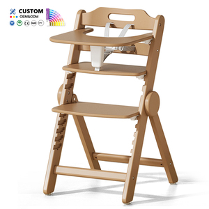 <span class=keywords><strong>Seggiolone</strong></span> per Bambini 3 in 1 Regolabile e Pieghevole, Vendita Diretta, in Legno e Plastica, Sedie da Pranzo per Bambini - Product Image 4