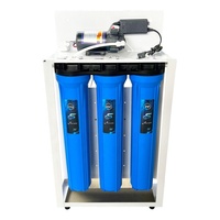 Boîtier de filtre à eau bleu de 20 pouces, personnalisable, triple filtration, en plastique, manuel, pour usage domestique, camping-car et hôtel - Vente chaude