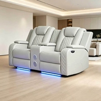 Fauteuil inclinable électrique professionnel Frank avec porte-gobelets et haut-parleur Bluetooth pour home cinéma