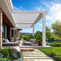 Pergola rétractable en aluminium sur mesure OEM ODM bioclimatique, cadre durable de haute qualité, installation facile, imperméable, pour extérieur