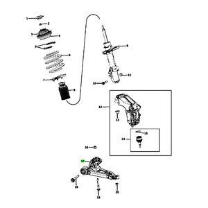 Brazo de control para suspensión delantera de Jeep Cherokee 4877838AD 4877839AC Sistema de amortiguador MacPherson - Product Image 4