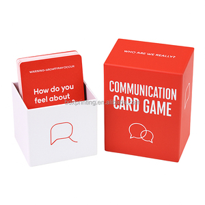Fabricant d'impression personnalisée Carte de jeu 100-150 Boisson Communication Question Cartes de vérité Papier blanc et rouge avec boîte de 2 pièces - Product Image 2