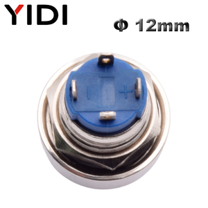 Yidi 12mm pushbutton Bóng đầu kim loại 4pins LED push button momentary latching hợp kim chuyển đổi với chiếu sáng thí điểm ánh sáng - Product Image 5