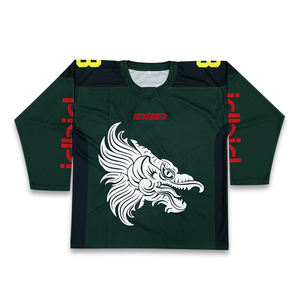 เสื้อฮอกกี้น้ำแข็งพิมพ์โลโก้ตามสั่งขายส่ง ผ้าตาข่ายระบายอากาศ ลายเปล่า ออกแบบเองได้ บริการ OEM ชื่อทีม ชุดยูนิฟอร์มคุณภาพสูง - Product Image 2